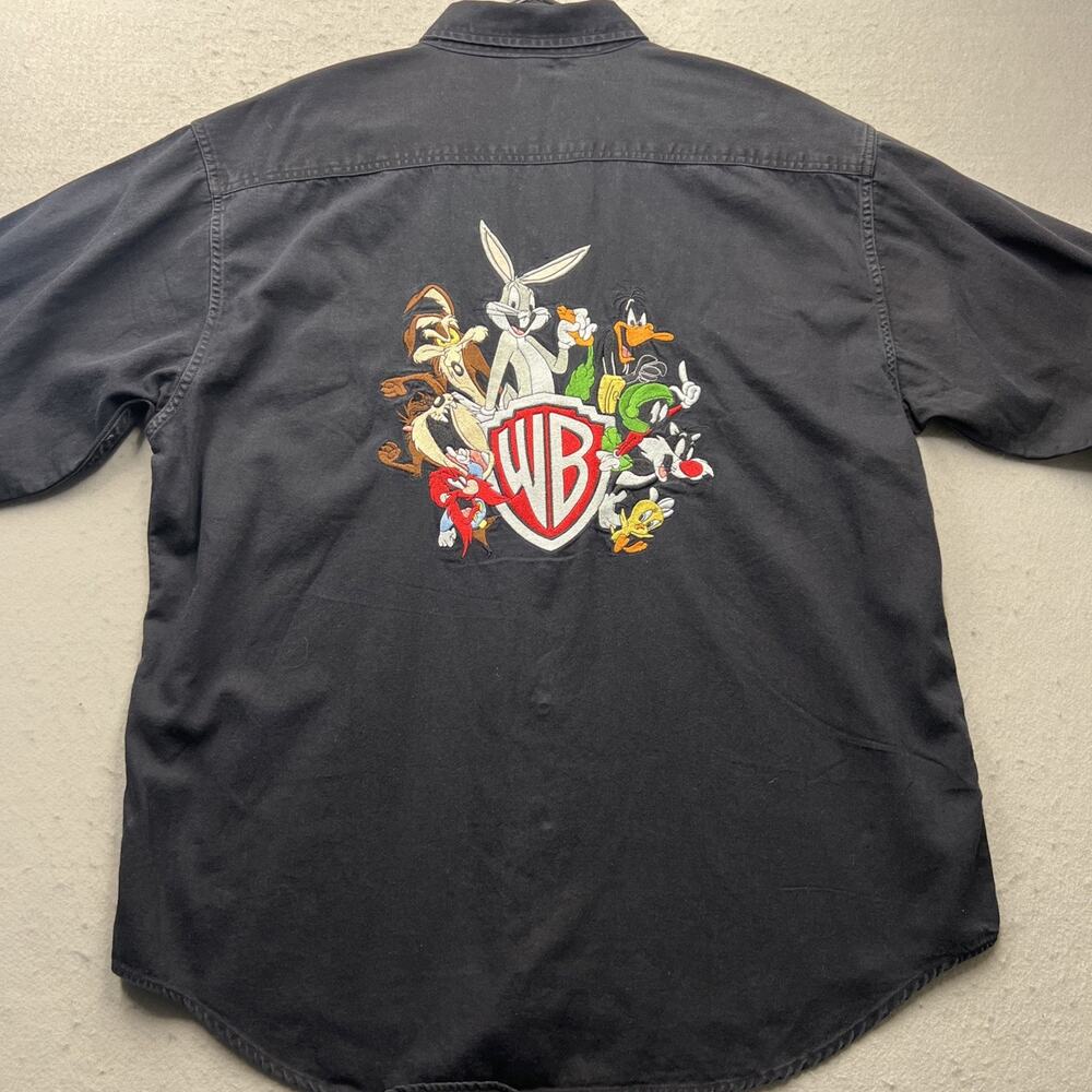 Vintage 1996 Looney Tunes WB Embroidered Shirt XL Bugs Bunny